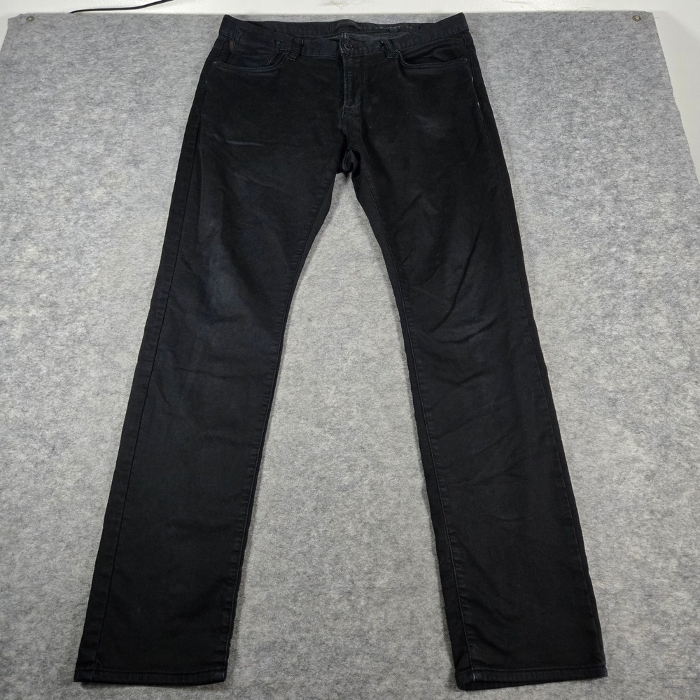 John Varvatos Mens Black Bowery Slim Straight Jeans 36